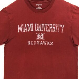 Jansport Miami‎ University Redhawks T-Shirt Graphic Print Tee Large